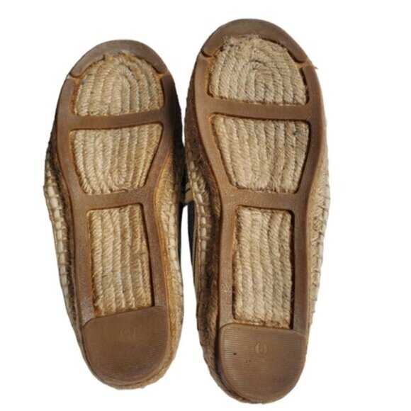 Tory Burch Canvas Cream and Brown Espadrilles Size 6 - Picture 5 of 9